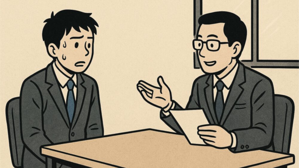 ブラック企業の面接官と就活生の面接